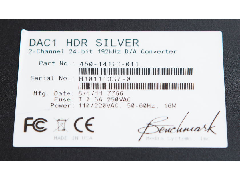 Benchmark Media Systems DAC-1 HDR