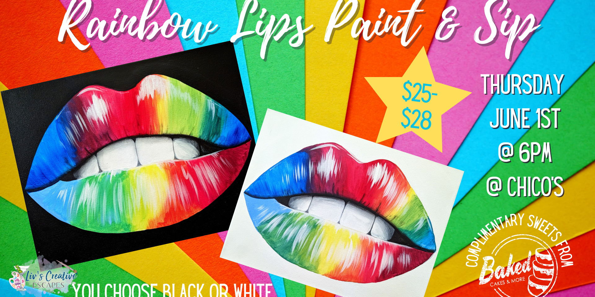 Rainbow Lips Paint and Sip  promotional image