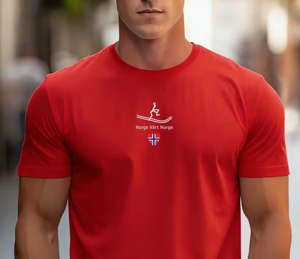 Norge i mitt hjerte T-skjorte - Rød