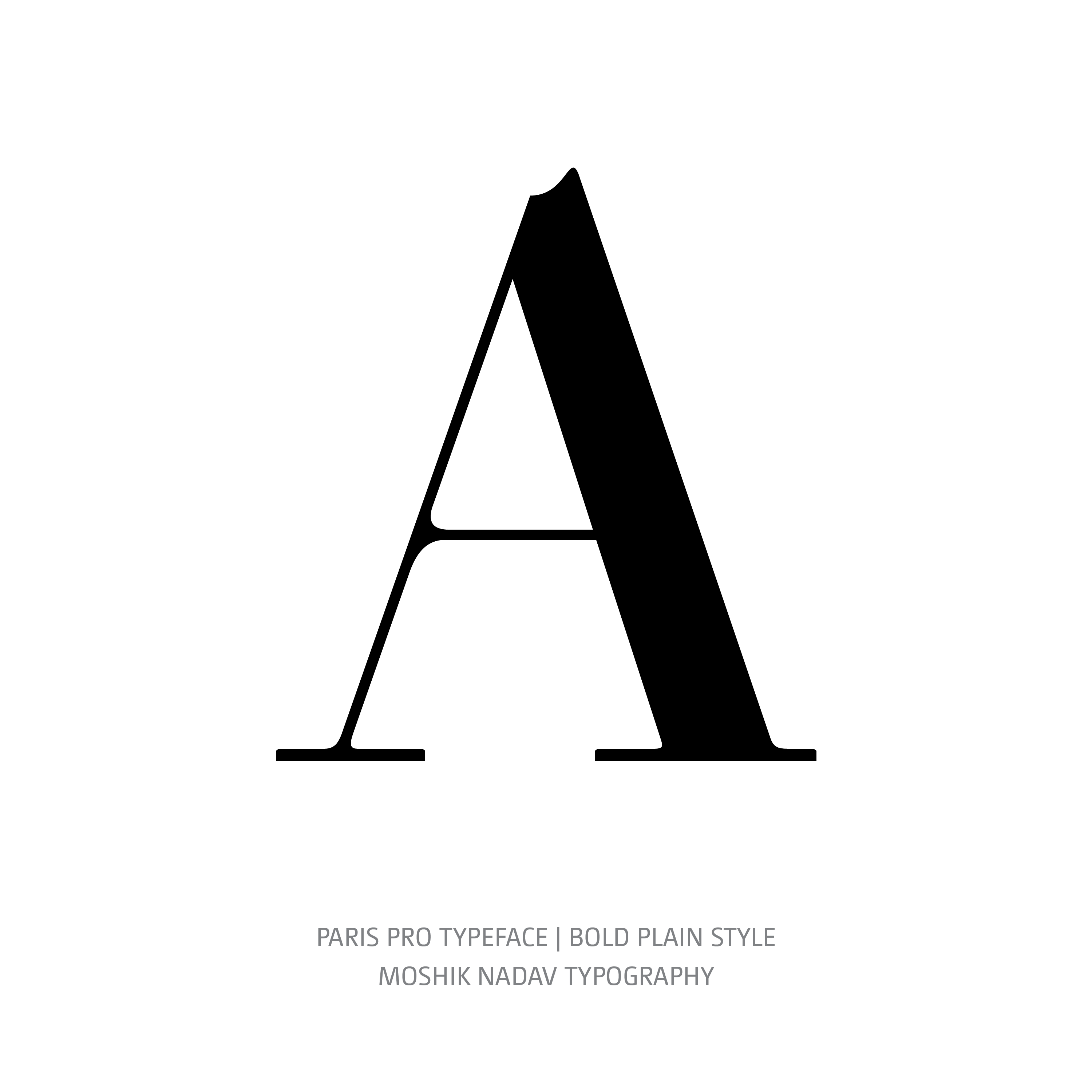 Paris Typeface Bold Plain A