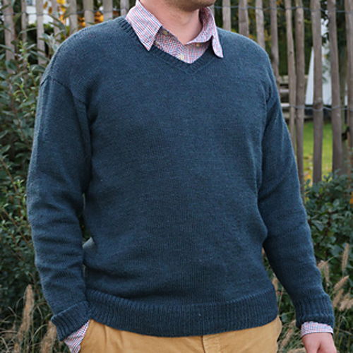 Suéter masculino clássico com decote em V Arnaud