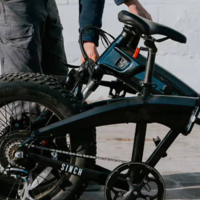 an aventon sinch folding electric bike