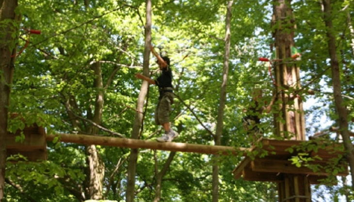 die freizeitmacher baumstamm hindernis