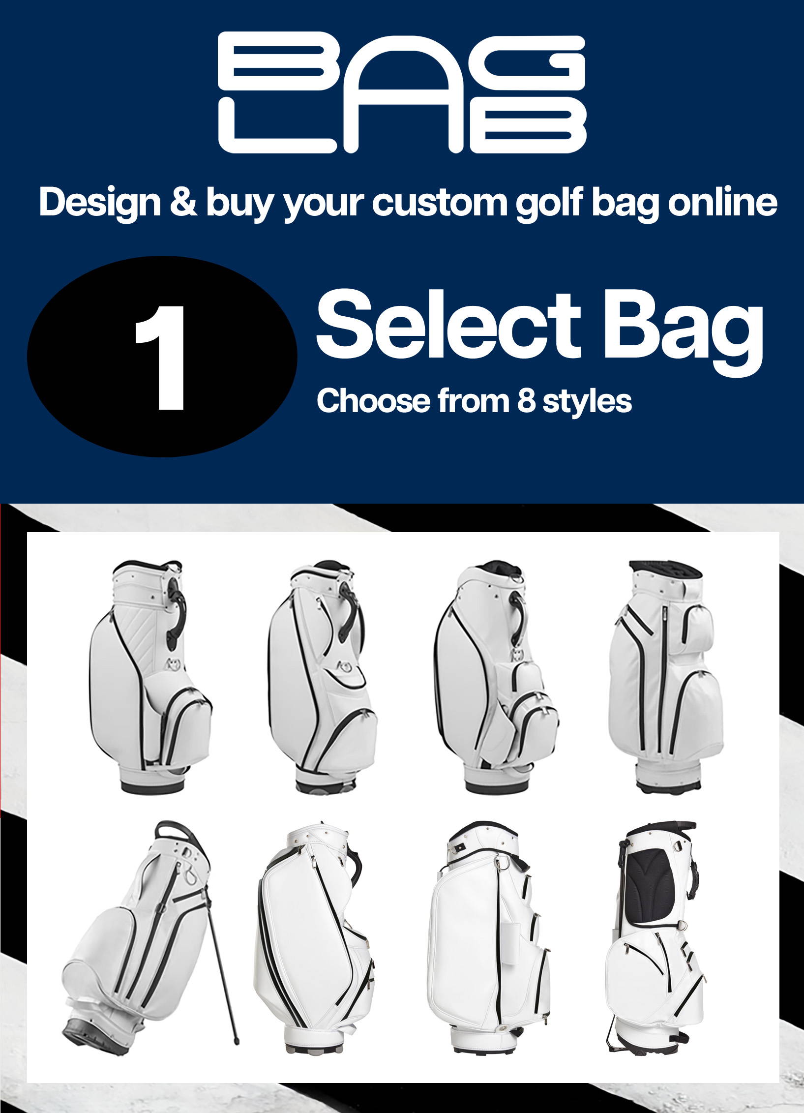 Design your own golf bag - select bag