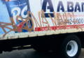 Removing Spray Paint Graffiti from Box Truck