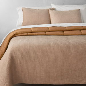 Textured Chambray Cotton Comforter & Sham Set - Casaluna™