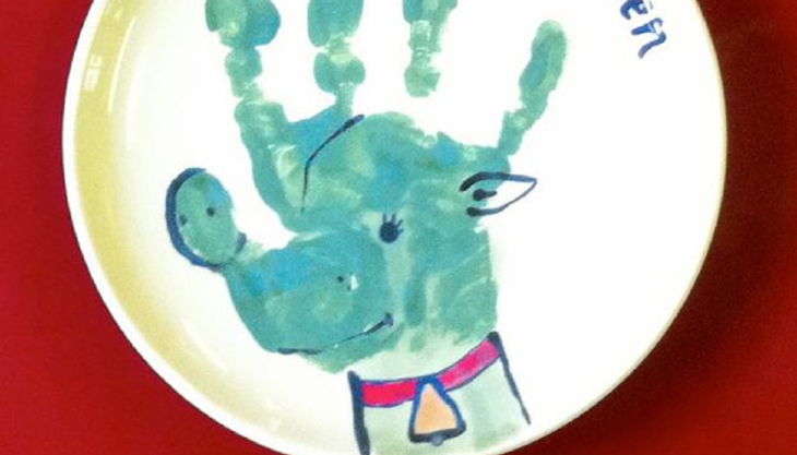 mal werk kindergeburtstag rudolf frohe weihnachten keramik teller