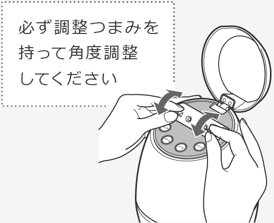 調整つまみの角度を決める