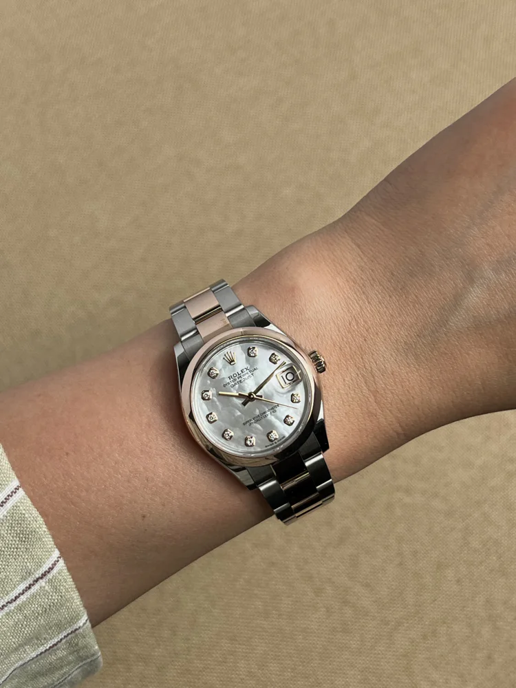 MoP Dial with Diamonds Oyster Bracelet Box and Papers 2024, image 8