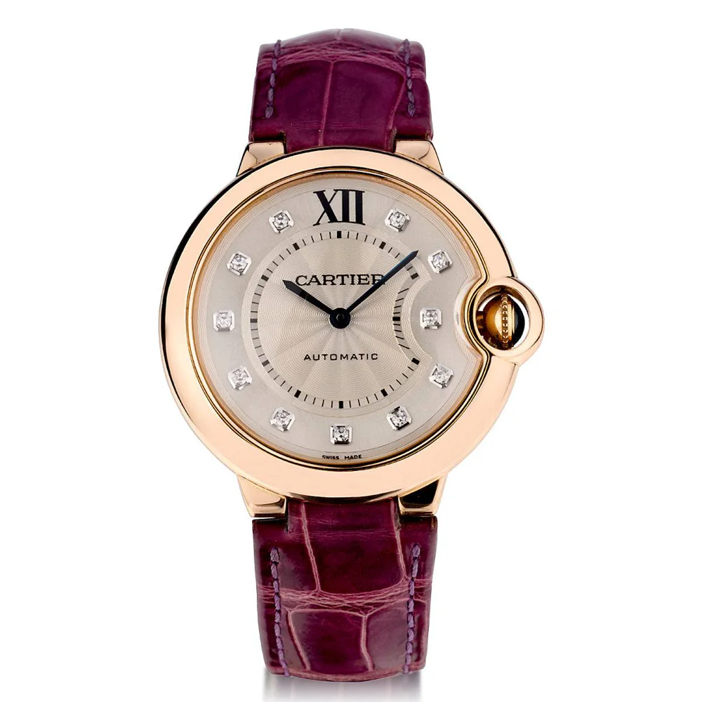 Diamond 36mm Automatic Watch Ballon Bleu 18k Diamond markers, image 1