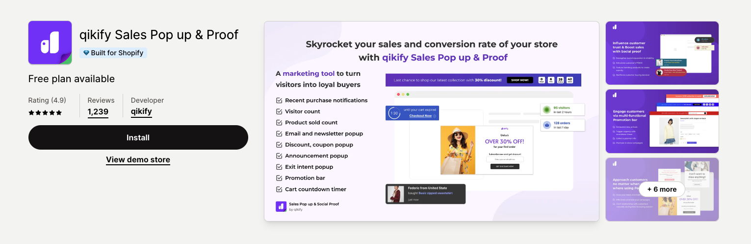 Qikify Shopify Social Proof App