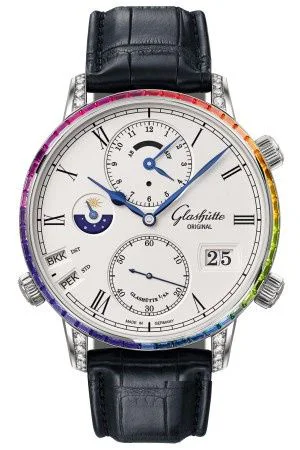 Senator Cosmopolite White Gold / Rainbow / Alligator / Folding