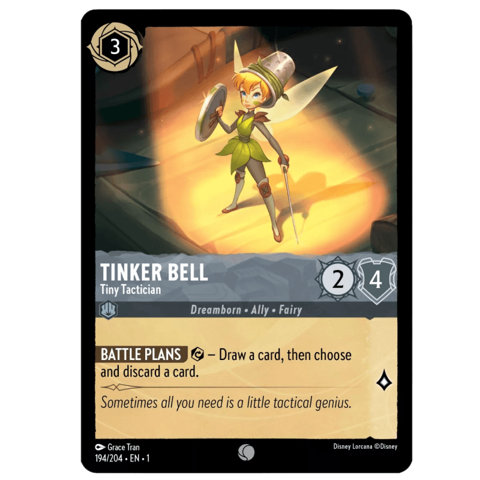 Tinker Bell card from Disney's Lorcana: The First Chapter.