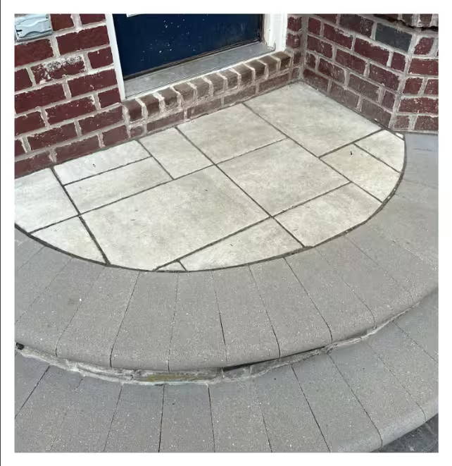 Paver threshold rebuild project after completion