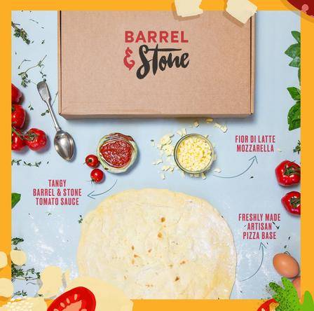 Inside your home pizza kit from Barrel & Stone