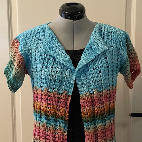 Gehaakt kabel vest Vivian