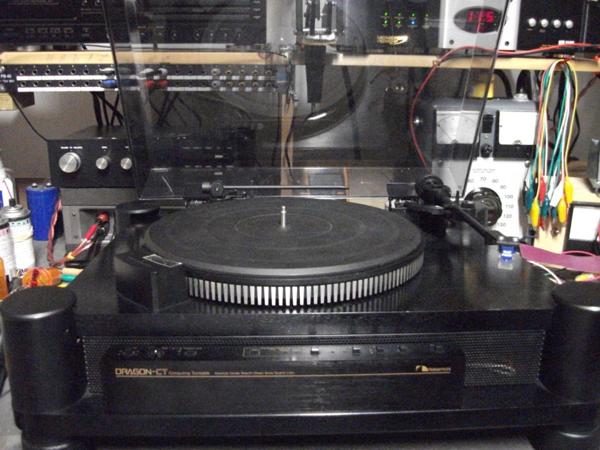 Nakamichi Dragon CT Computer Turntable w/platter centering all electronlytic caps are upgraded