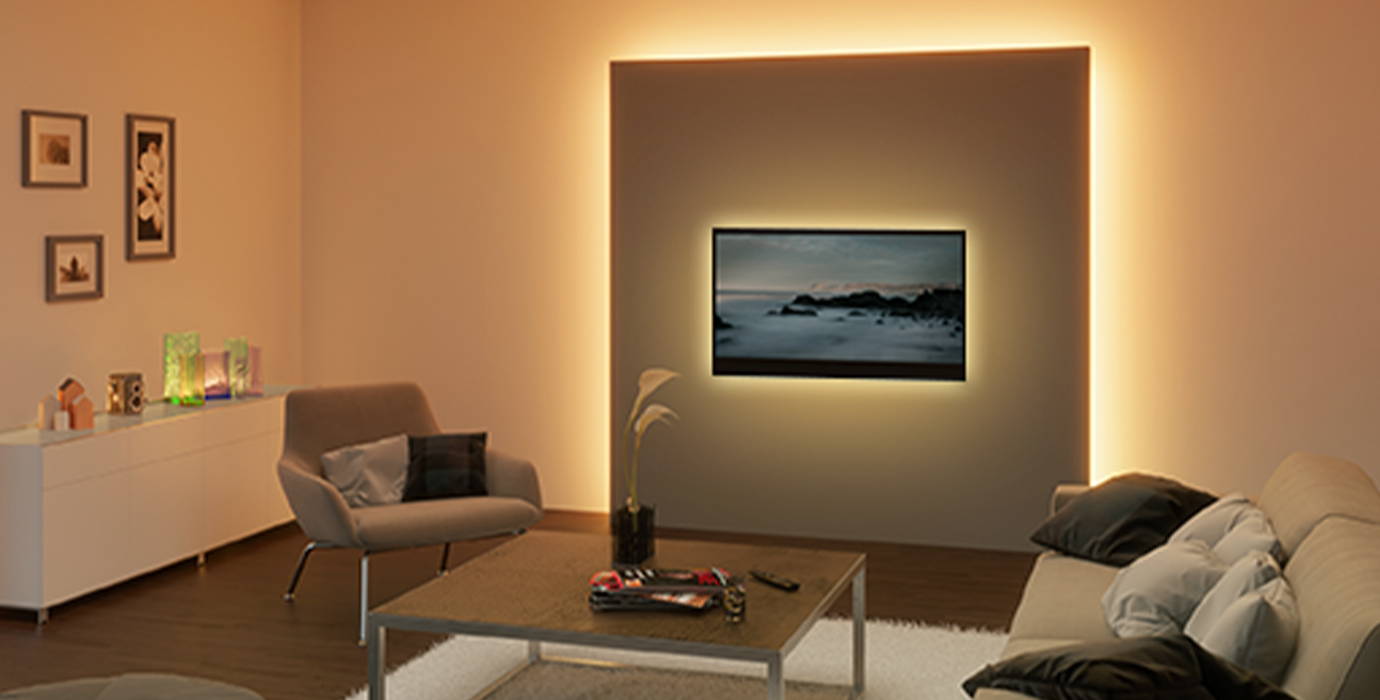 Warm White LED Strip Light for TV Wall