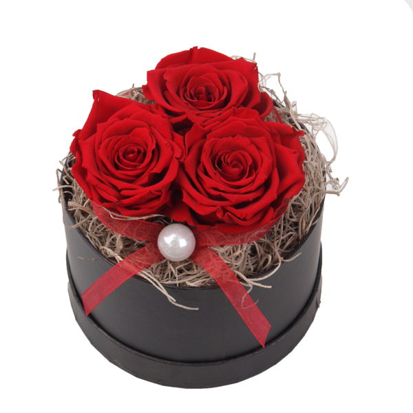 Boîte de rose éternelle rouge small | FLORAMALL