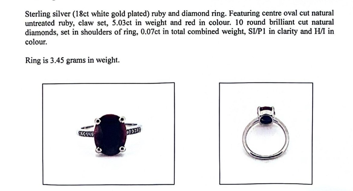 Natural Ruby & Diamond Ring (5.03ct)