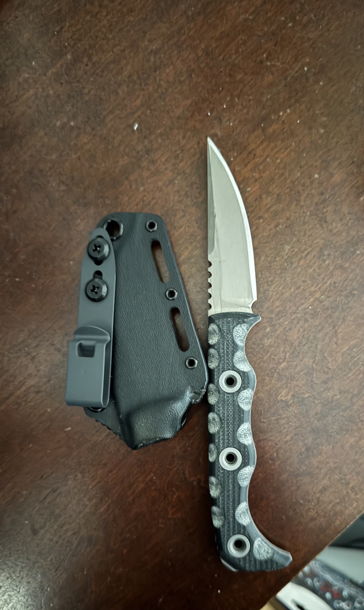 My 004 blem with an extra 002 sheath that I molded to get the 004 to fit – by Matthew