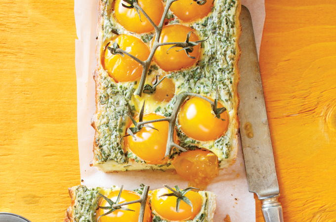 Tarte salée aux tomates cerises