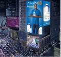 digital billboard in times square with Shaq