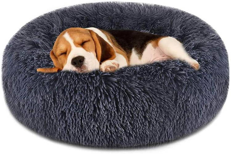 anti anxiety dog beds charcoal