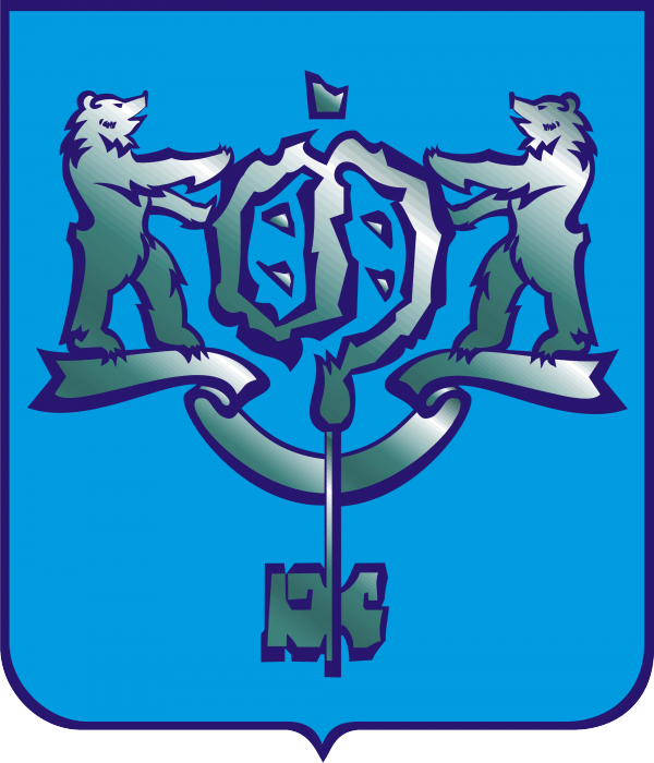 Векторный герб Южно-Сахалинска в форматах cdr и eps, растровый png