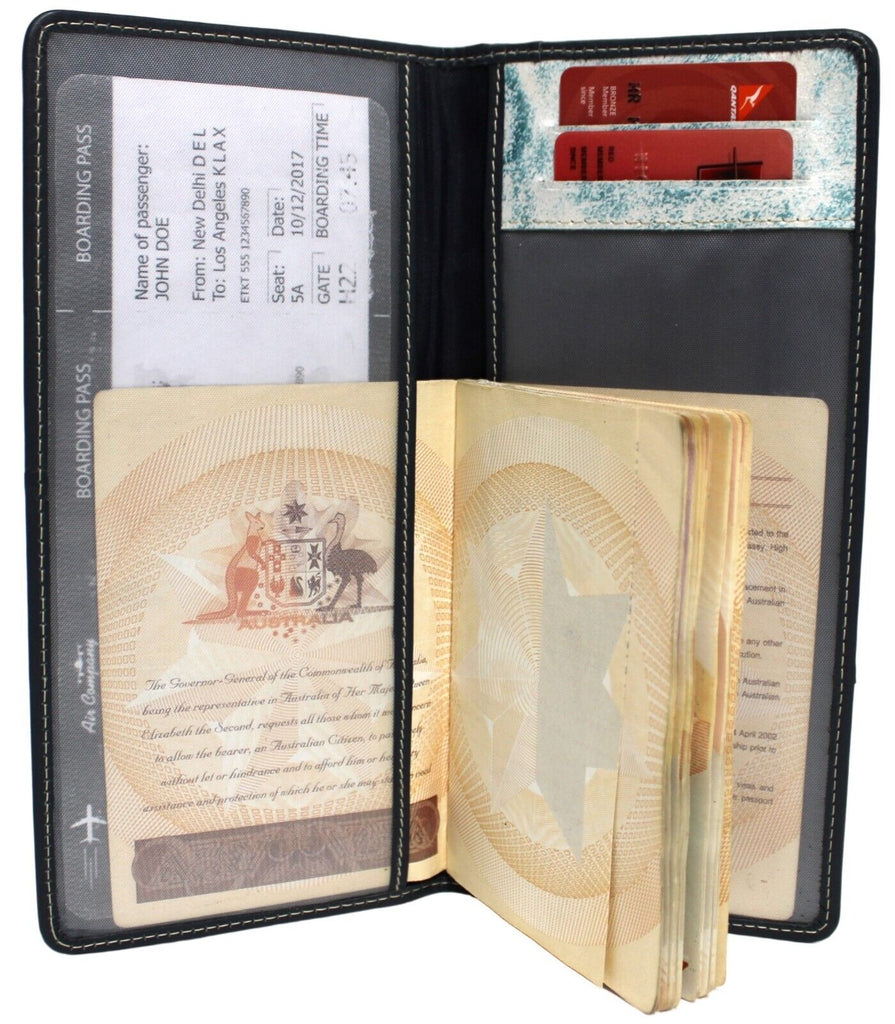 Quality Full Grain Genuine Leather Passport Holder / Travel Wallet - Image 4