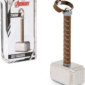 Marvel Mighty Thor Mjolnir Hammer Replica Stainless Steel Meat Tenderizer Pounder | Gourmet Mallet Masher Tool for Beef, Steak, Poultry | BBQ Grilling and Cooking, Home & Kitchen Essentials