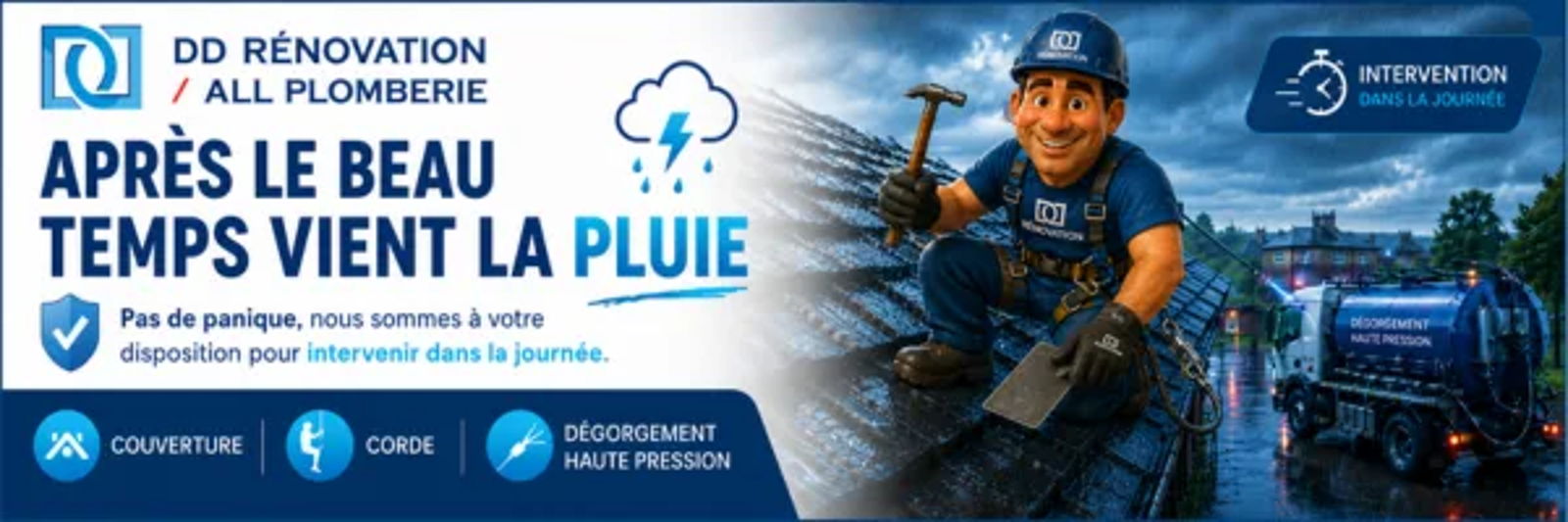 Clichy sous la Pluie : L'Expertise DD RENOVATION à l'Épreuve des Intempéries