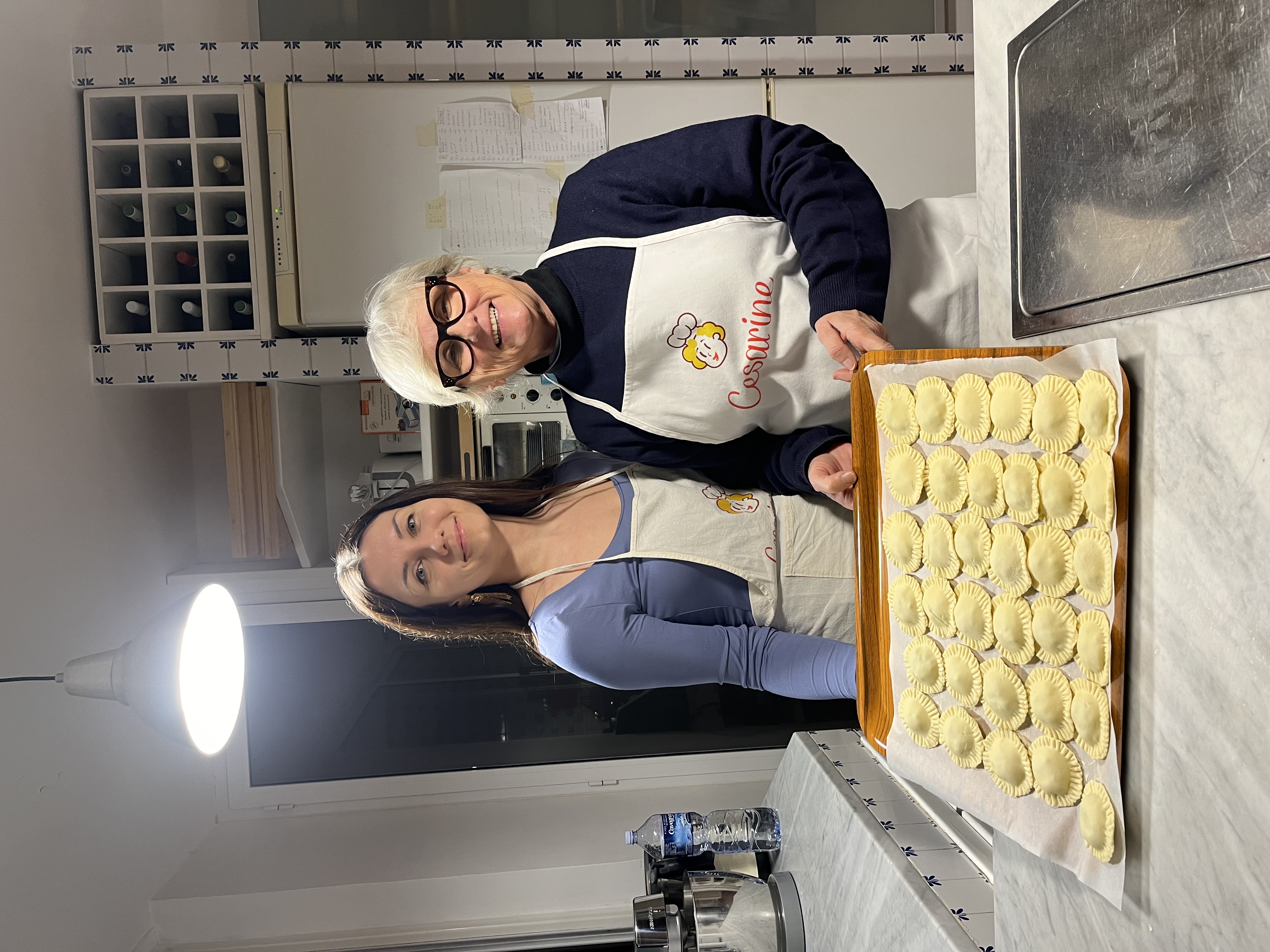 Ravioli and tiramisu