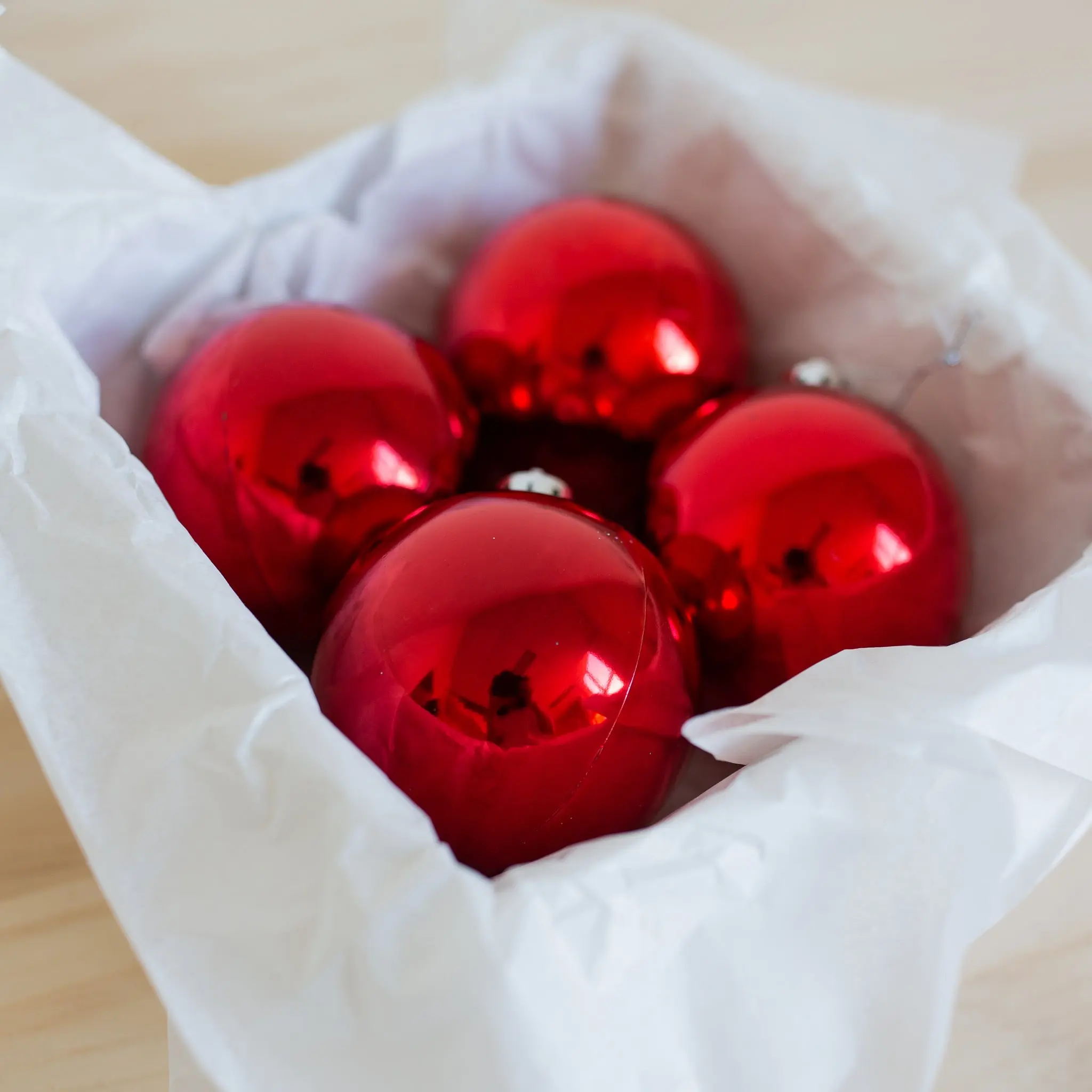 Red Shiny Shatterproof Baubles