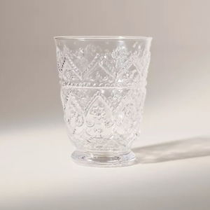 The Bombay Handblown Glass Juice Glasses, Set of 4 in Pink