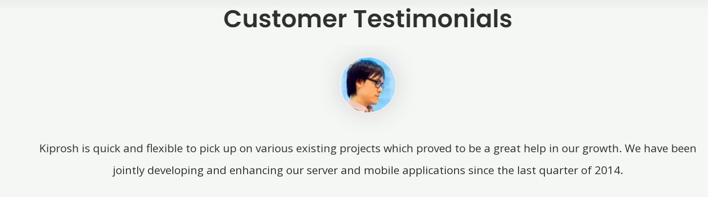 Kiprosh product / service