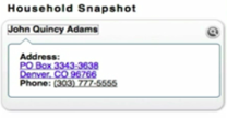 Advisors can also use the app to pull up contact info for clients. Once they get to the contact screen, they can tap to call or email a client, or display a map of their address.
