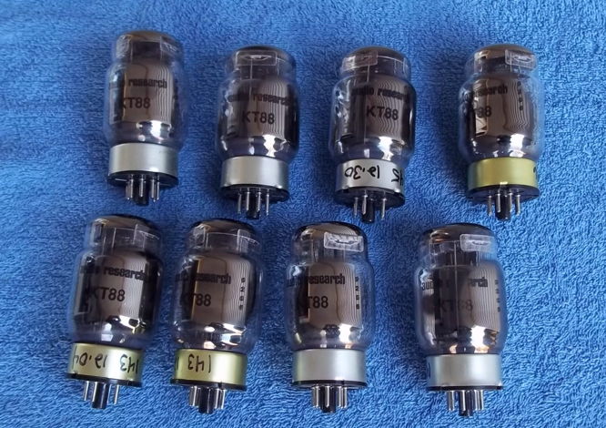 eight Audio research KT-88 tubes