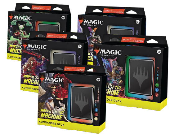 Magic: The Gathering's March of the Machine Commander Decks.