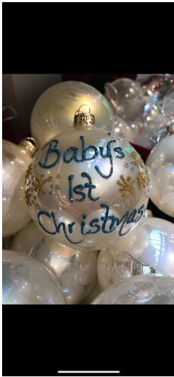 Baby's First Christmas Pearl Bauble