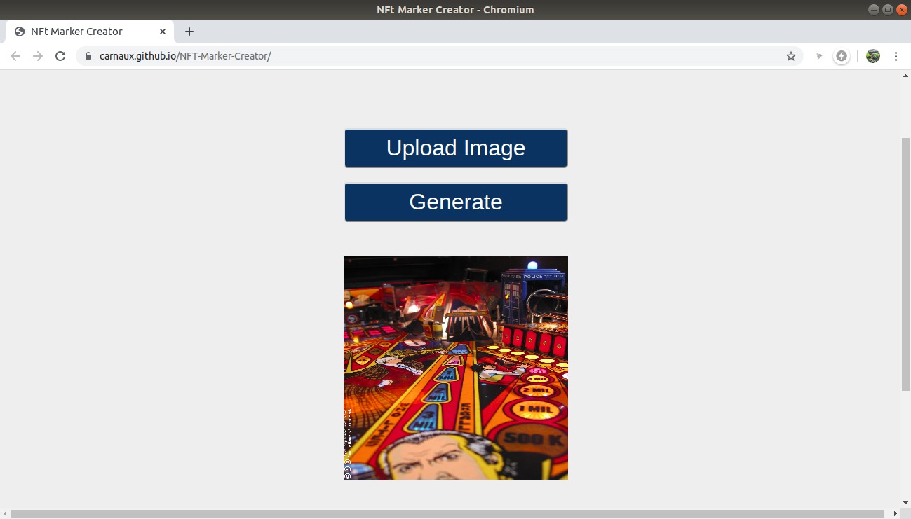 Create NFT markers with NFT-Marker-Creator