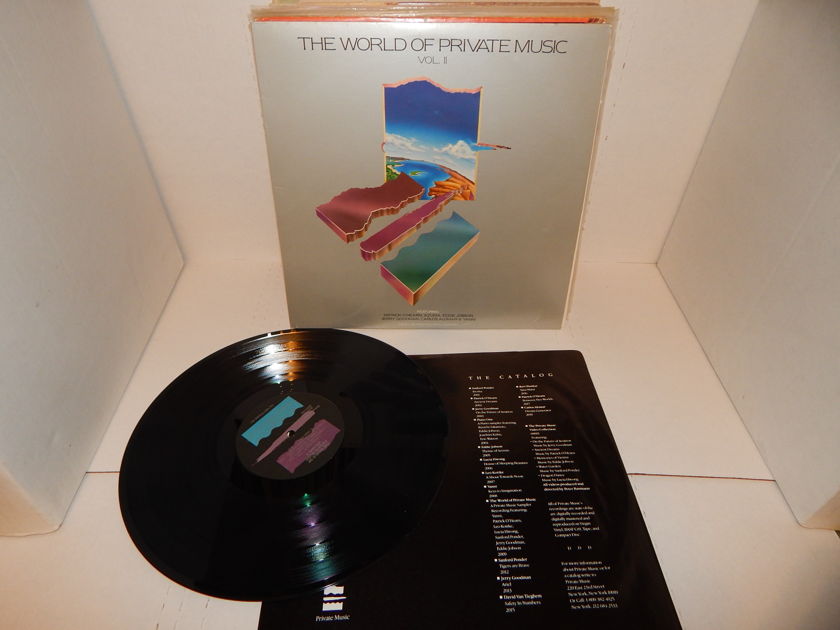 THE WORLD OF PRIVATE MUSIC VOL II Sampler - Patrick O'Hearn Eddie Jobson Jerry Goodman Various 1987 Private Music New Age LP NM