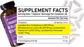Supplement Facts of Nano Singapore's best probiotic supplement