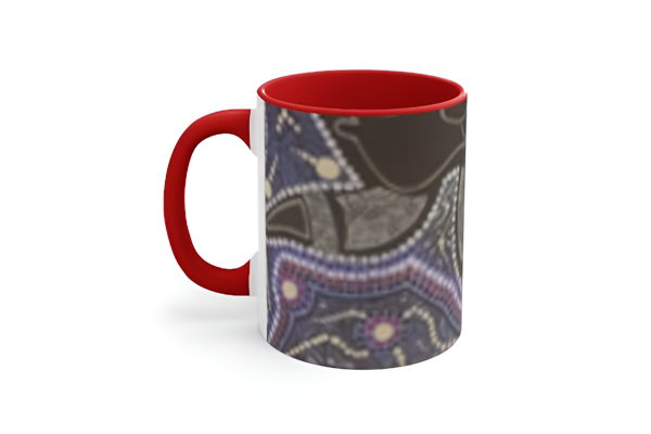Artistic Ceramic Coffee Mug - Colorful Patterned Accent Mug, 11oz - Image 4