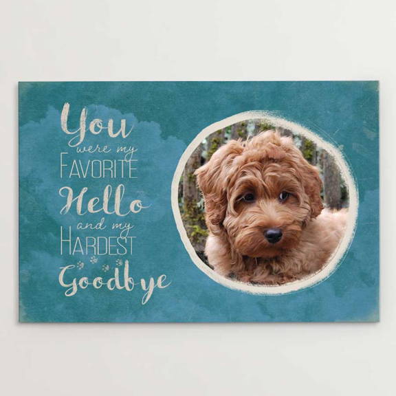 You Were My Favorite Hello and My Hardest Goodbye, Memorial, Labradoodle