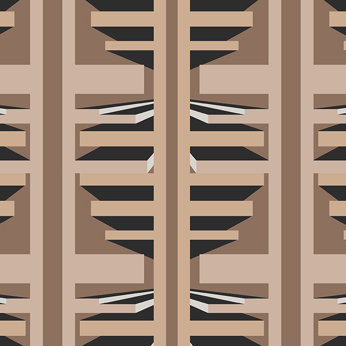 brown & red funky geometric wallpaper pattern image