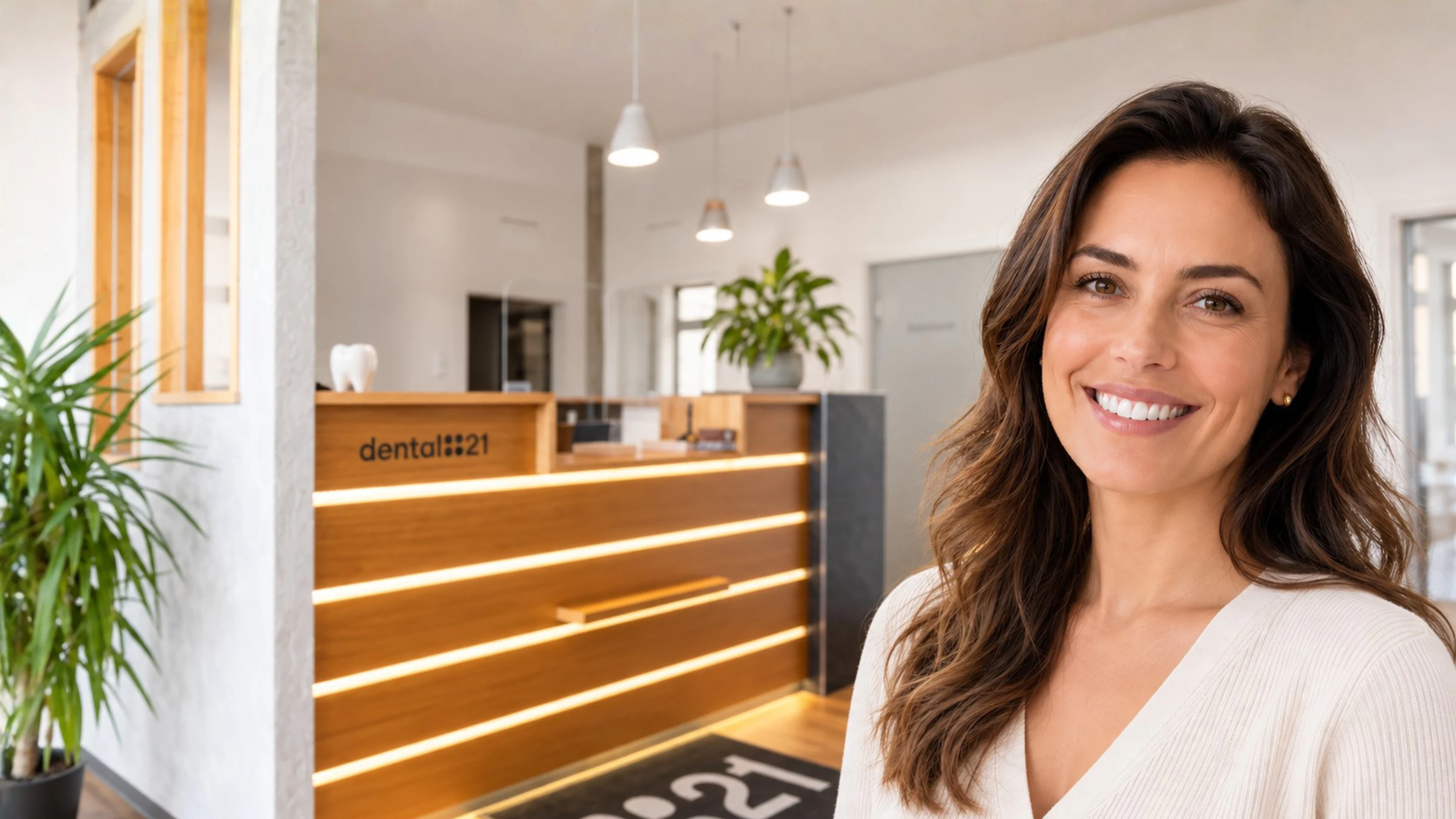 happy woman smiling