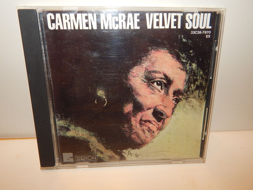 CARMEN McRAE Velvet Soul - Japan Import Denon Brown Pass Sims Nippon 1986 Columbia CD