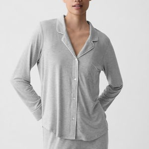 Modal Pajama Shirt, Heather Gray, M