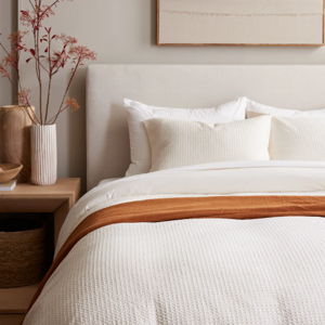 Organic Luxe Waffle Duvet Cover Set